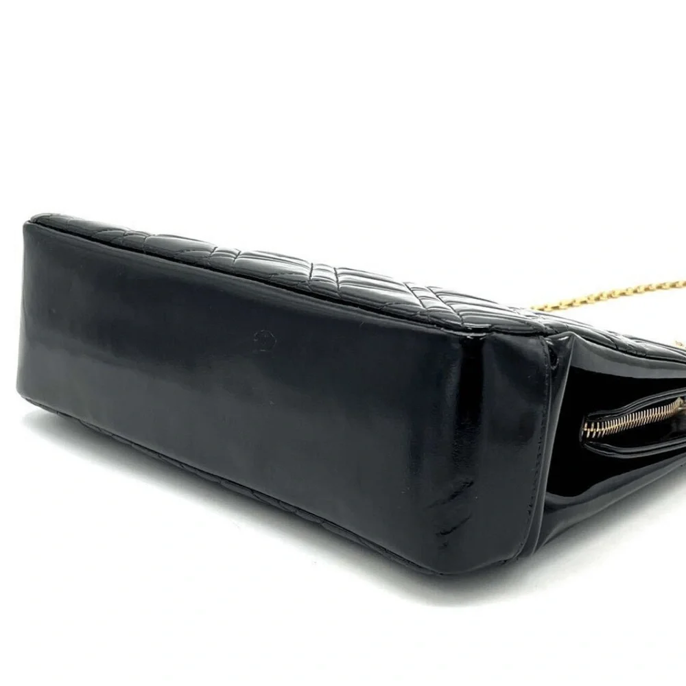 Authentic CHANEL Coco Mark Enamel Patent crossbody/hand Bag with COA